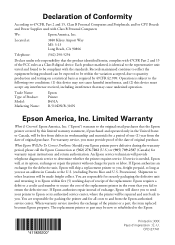 Epson B-510DN Notices