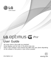 LG E980 User Guide