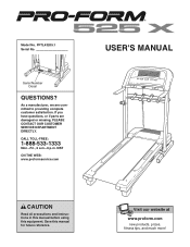 ProForm 525 X Treadmill English Manual