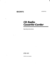 Sony CFD-101 Users Guide