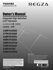 Toshiba 52RV53CU Owners Manual