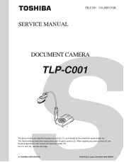 Toshiba TLP-C001 Service Manual