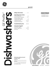 GE PDW8680NSS Owners Manual