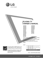 LG 50PQ30 Owner's Manual (English)