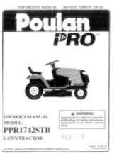 Poulan PPR1742STB User Manual