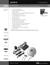 Sony D-NE326CK Marketing Specifications