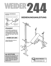 Weider 244 Bench German Manual