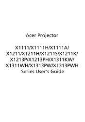 Acer X1311WH User Manual