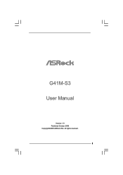 ASRock G41M-S3 User Manual