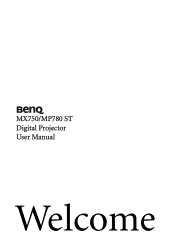 BenQ MP780 ST MX750 User Manual