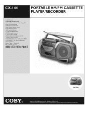 Coby CX-144 Specsheet