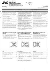 JVC KW-R500 Installation Manual