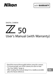 Nikon Z 50 Users Manual