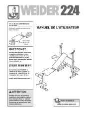 Weider 224 Bench French Manual