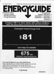GE GSS23GMKES Energy Guide