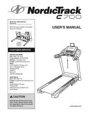 NordicTrack C 700 Instruction Manual
