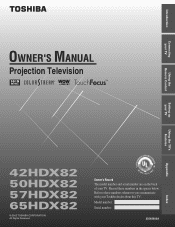 Toshiba 65HDX82 User Manual