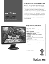 ViewSonic VA1716w VA1716w Spec Sheet
