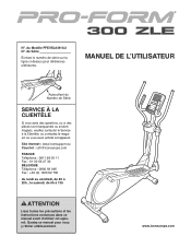 ProForm 300 Zle Elliptical French Manual