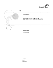Seagate ST9500530NS Constellation Serial ATA Product Manual