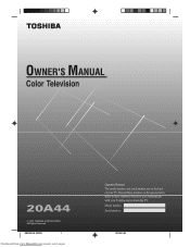 Toshiba 20A44 Owners Manual