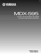 Yamaha MDX-595 Owner's Manual