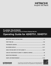 Hitachi 55HDT51 Owners Guide