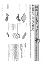 Lenovo ThinkPad T40p Norwegian - Setup Guide for ThinkPad T40