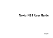 Nokia N81 8GB Nokia N81 8GB User Guide in English