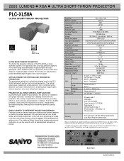 Sanyo PLC-XL50A Print Specs