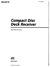 Sony HCD-241 Primary User Manual