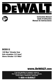 Dewalt DCS512B Instruction Manual