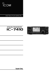 Icom IC-7410 Instruction Manual