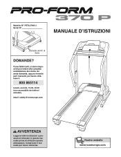 ProForm 370p Treadmill Italian Manual
