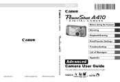 Canon A410 PowerShot A410 Camera User Guide Advanced
