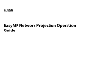 Epson PowerLite 915W Operation Guide - EasyMP Network Projection