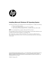 HP TouchSmart 9100 Installing Microsoft Windows XP Operating System