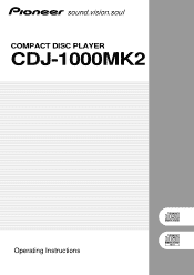 Pioneer CDJ-1000MKII Owner's Manual