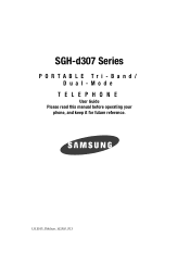 Samsung SGH-D307 User Manual (ENGLISH)
