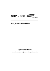 Samsung SRP-350U Operation Manual