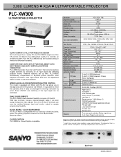 Sanyo PLC-XW300 Print Specs