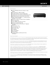 Sony BDP-S5000ES Marketing Specifications