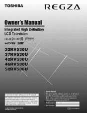 Toshiba 52RV530U Owner's Manual - English