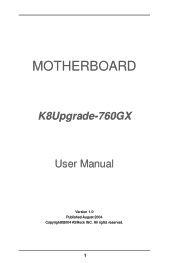 ASRock K8Upgrade-760GX User Manual
