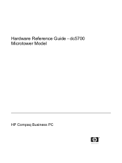 HP Dc5700 Hardware Reference Guide - dc5700 MT