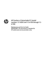 HP Pavilion 12 Maintenance and Service Guide