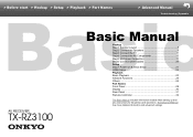 Onkyo TX-RZ3100 AV Receiver Basic/Advanced Manual English