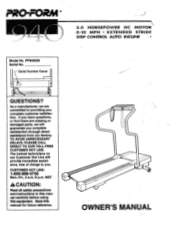 ProForm 940 Treadmill Owners Manual