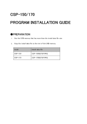 Yamaha CSP-170 CSP-170/CSP-150 Installation Guide