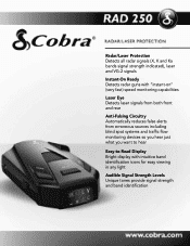 Cobra RAD 250 RAD 250 Specifications